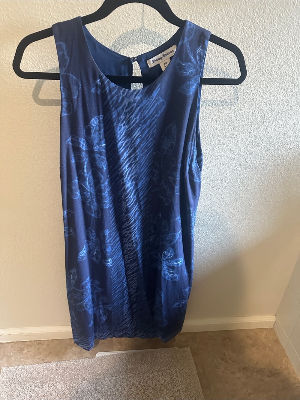Tommy Bahama Blue Floral Sleeveless Midi Dress